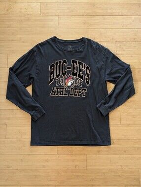 Buc-ee's Unisex Black Long Sleeve Athletic Dept Varsity Graphic TShirt